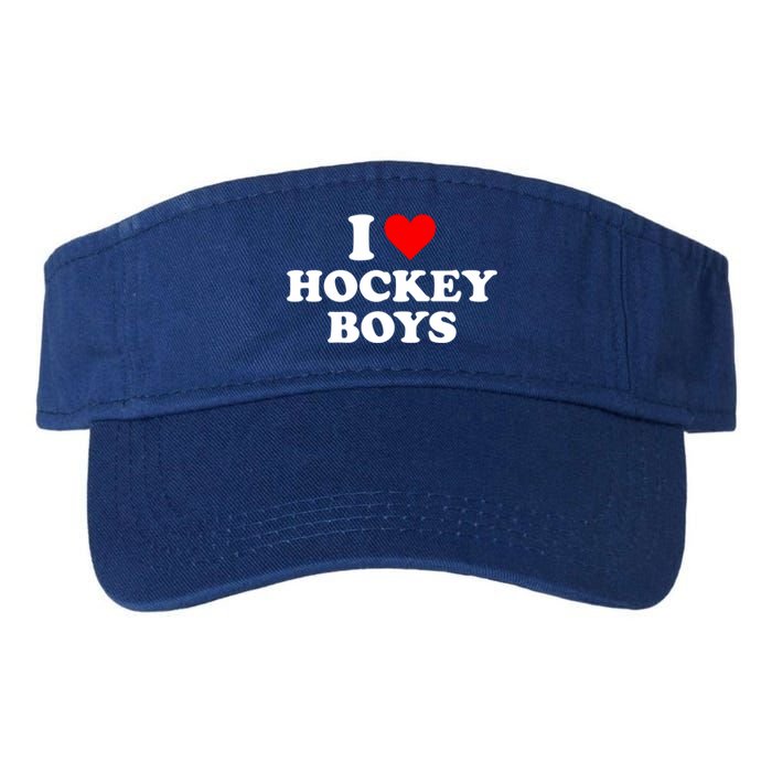 I Love Hockey Great Gift Valucap Bio-Washed Visor