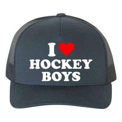 I Love Hockey Great Gift Yupoong Adult 5-Panel Trucker Hat