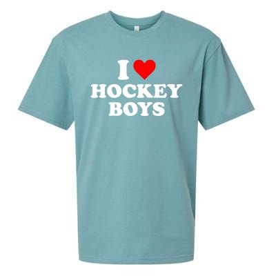 I Love Hockey Great Gift Sueded Cloud Jersey T-Shirt