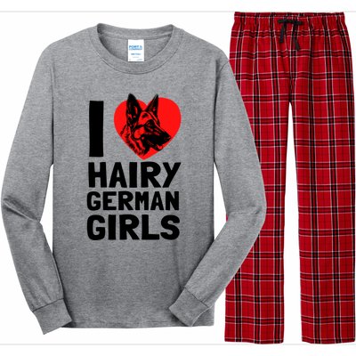 I Love Hairy GermanGirLs German Shepherd Edition Long Sleeve Pajama Set