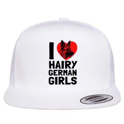 I Love Hairy GermanGirLs German Shepherd Edition Flatbill Hat