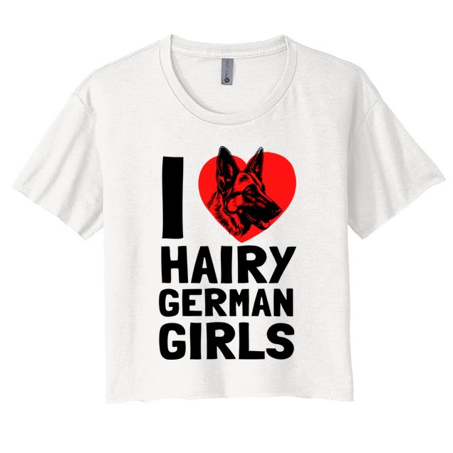 I Love Hairy GermanGirLs German Shepherd Edition Crop Top