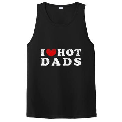 I Love Hot Dads I Heart Hot Dads PosiCharge Competitor Tank