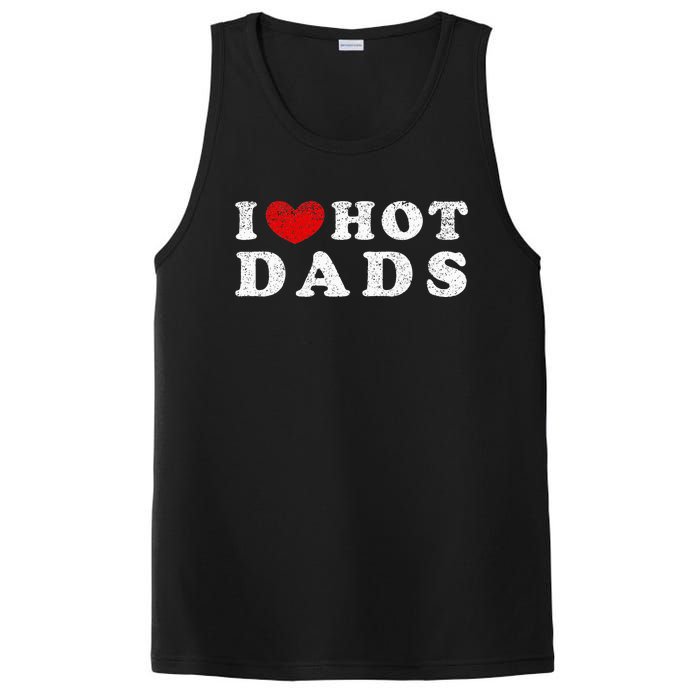 I Love Hot Dads I Heart Hot Dads PosiCharge Competitor Tank