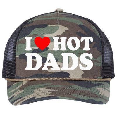 I Love Hot Dads Retro Rope Trucker Hat Cap