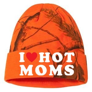 I Love Hot Moms Funny Red Heart Love Moms Funny Great Gift Kati Licensed 12" Camo Beanie