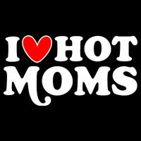 I Love Hot Moms I Heart Hot Moms Milf Funny Apron