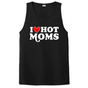 I Love Hot Moms I Heart Hot Moms Milf Funny PosiCharge Competitor Tank