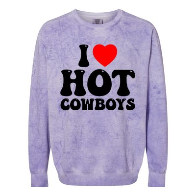 I Love Hot Cowboys, I Heart Hot Cowboys Lover Colorblast Crewneck Sweatshirt