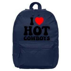 I Love Hot Cowboys, I Heart Hot Cowboys Lover 16 in Basic Backpack