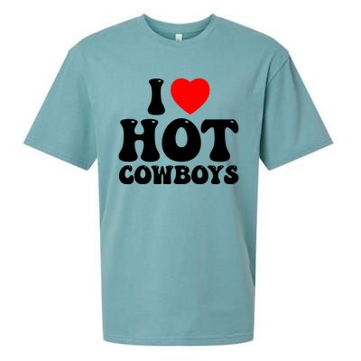 I Love Hot Cowboys, I Heart Hot Cowboys Lover Sueded Cloud Jersey T-Shirt