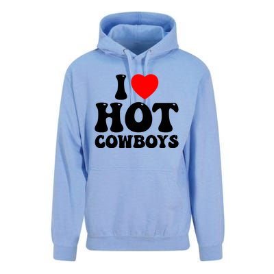 I Love Hot Cowboys, I Heart Hot Cowboys Lover Unisex Surf Hoodie