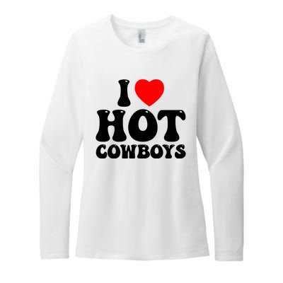 I Love Hot Cowboys, I Heart Hot Cowboys Lover Womens CVC Long Sleeve Shirt