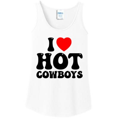 I Love Hot Cowboys, I Heart Hot Cowboys Lover Ladies Essential Tank