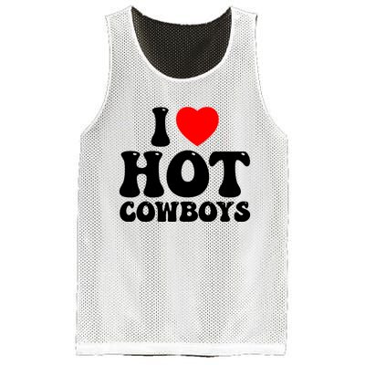 I Love Hot Cowboys, I Heart Hot Cowboys Lover Mesh Reversible Basketball Jersey Tank