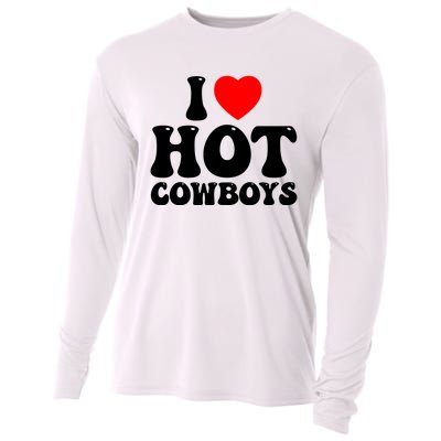 I Love Hot Cowboys, I Heart Hot Cowboys Lover Cooling Performance Long Sleeve Crew