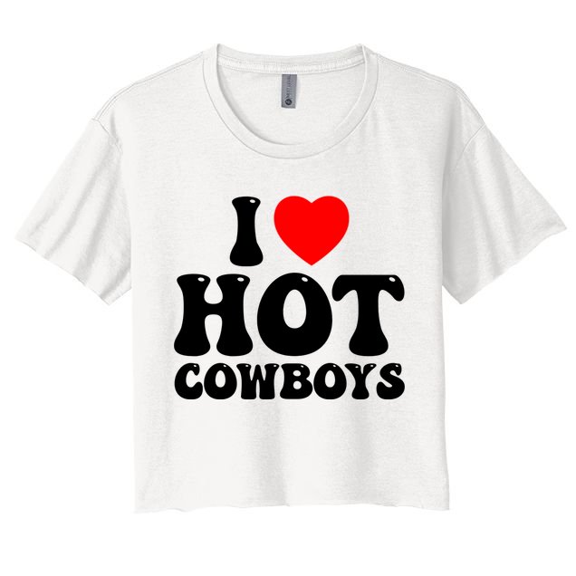I Love Hot Cowboys, I Heart Hot Cowboys Lover Crop Top
