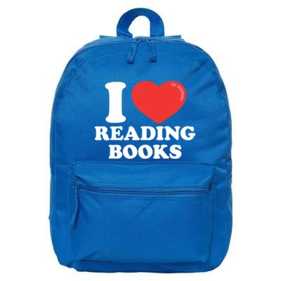 I Love (Heart) Reading Books Gift 16 in Basic Backpack