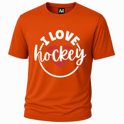 I Love Hockey Great Gift Cooling Performance Crew T-Shirt