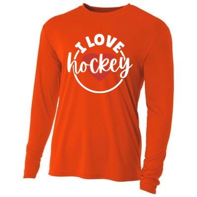 I Love Hockey Great Gift Cooling Performance Long Sleeve Crew