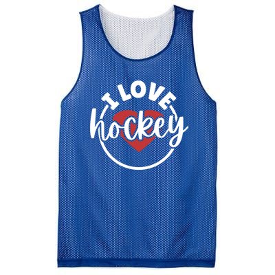 I Love Hockey Great Gift Mesh Reversible Basketball Jersey Tank