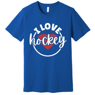 I Love Hockey Great Gift Premium T-Shirt