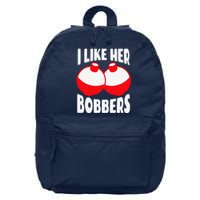 I Like Her Bobbers Funny Fishing Couples Gifts 16 in Basic Backpack