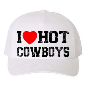 I Love Hot Cowboys, I Heart Hot Cowboys Lover Yupoong Adult 5-Panel Trucker Hat