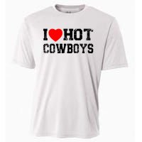 I Love Hot Cowboys, I Heart Hot Cowboys Lover Cooling Performance Crew T-Shirt