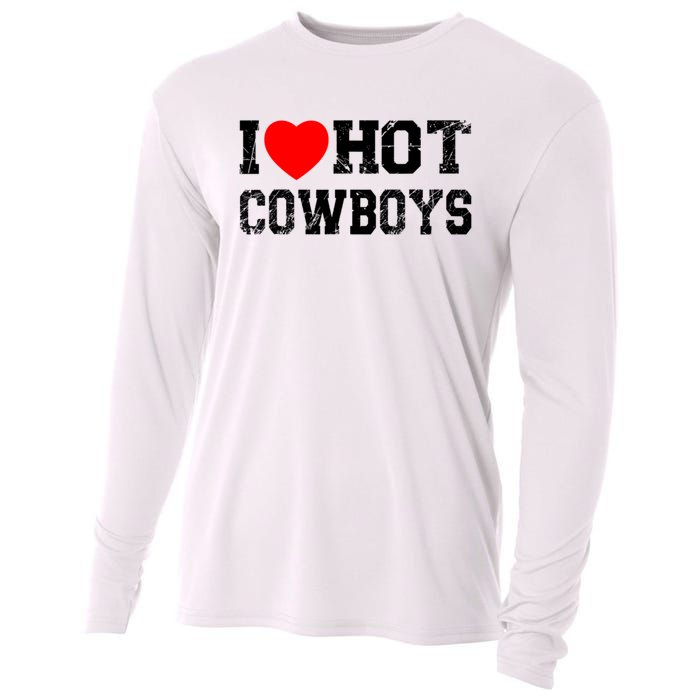 I Love Hot Cowboys, I Heart Hot Cowboys Lover Cooling Performance Long Sleeve Crew