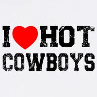 I Love Hot Cowboys, I Heart Hot Cowboys Lover Womens Tank Top