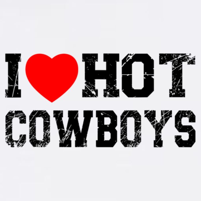 I Love Hot Cowboys, I Heart Hot Cowboys Lover Womens Tank Top