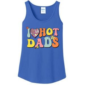 I Love Hot Dads I Heart Hot Dads Retro Groovy Father Ladies Essential Tank