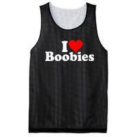 I LOVE HEART BOOBIES Mesh Reversible Basketball Jersey Tank