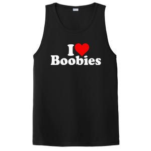 I LOVE HEART BOOBIES PosiCharge Competitor Tank