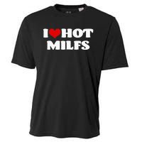 I Love Hot MILFS MILF I Heart MILFS Hot Moms Cooling Performance Crew T-Shirt