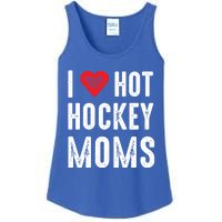 I Love Hot Hockey Moms Gift Ladies Essential Tank