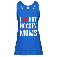 I Love Hot Hockey Moms Gift Ladies Essential Flowy Tank