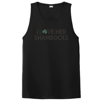 I Love Her Shamrocks Funny Saint Paddys St. Patrick's Day PosiCharge Competitor Tank