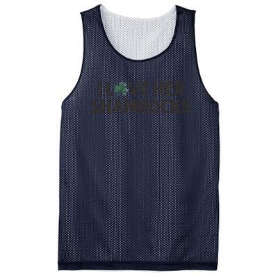 I Love Her Shamrocks Funny Saint Paddys St. Patrick's Day Mesh Reversible Basketball Jersey Tank