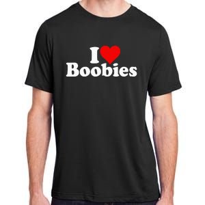 I LOVE HEART BOOBIES Adult ChromaSoft Performance T-Shirt