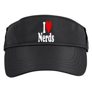 I LOVE HEART NERDS GEEKS Adult Drive Performance Visor