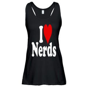 I LOVE HEART NERDS GEEKS Ladies Essential Flowy Tank