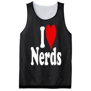 I LOVE HEART NERDS GEEKS Mesh Reversible Basketball Jersey Tank