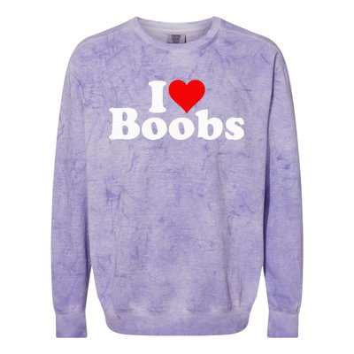 I LOVE HEART BOOBS BOOBIES Colorblast Crewneck Sweatshirt