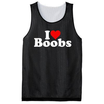 I LOVE HEART BOOBS BOOBIES Mesh Reversible Basketball Jersey Tank