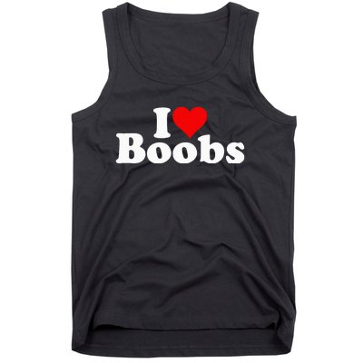 I LOVE HEART BOOBS BOOBIES Tank Top