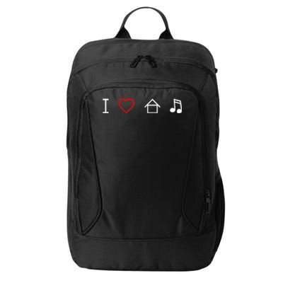 I Love House Music City Backpack