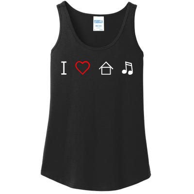 I Love House Music Ladies Essential Tank