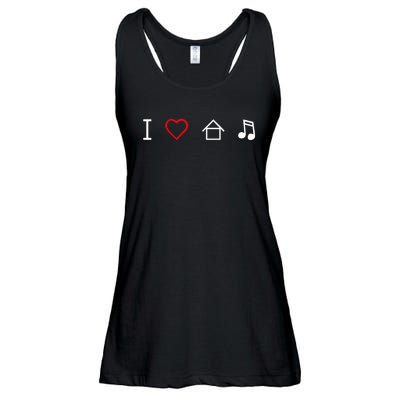 I Love House Music Ladies Essential Flowy Tank